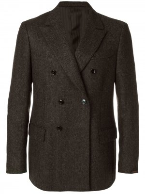 Двубортный пиджак MP Massimo Piombo. Цвет: коричневый