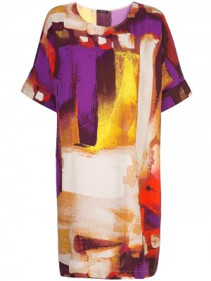 Короткое платье с принтом Natori. Цвет: разноцветный