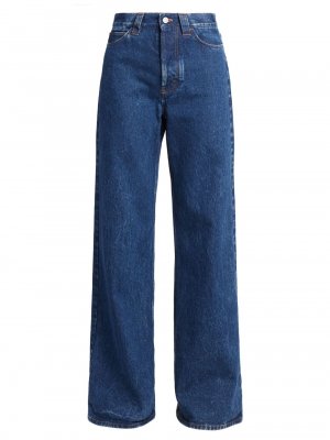 Свободные расклешенные джинсы с высокой посадкой , синий Meryll Rogge