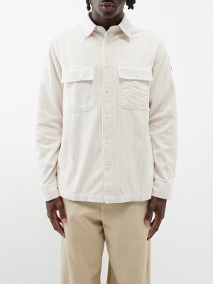 Рубашка fallgate из хлопкового вельвета с карманами и клапанами, бежевый Belstaff
