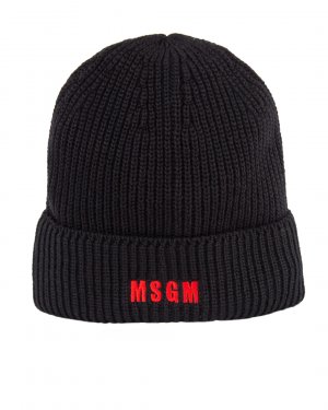 Вязаная шапка MSGM. Цвет: черный