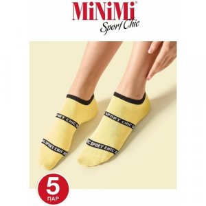 Носки , 5 пар, размер 35-38 (23-25), желтый MiNiMi. Цвет: желтый