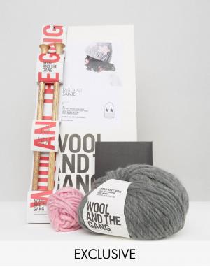 Набор для вязания шапки-бини Wool & Gang and the. Цвет: серый