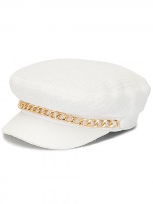 Шляпа Marina с цепочкой Eugenia Kim. Цвет: белый