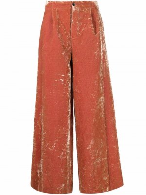 Велюровые брюки широкого кроя Uma Wang. Цвет: красный