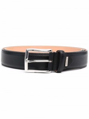 Grained leather buckle belt Corneliani. Цвет: черный