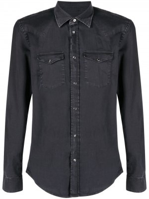 Джинсовая рубашка с длинными рукавами Dondup. Цвет: черный