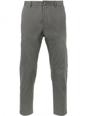 Укороченные брюки-чинос с лампасами Lot78. Цвет: серый