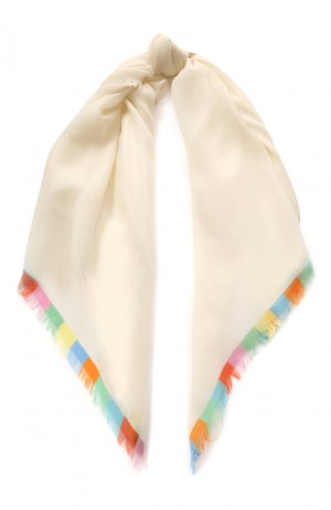 Кашемировый платок Harlequin Loro Piana. Цвет: белый