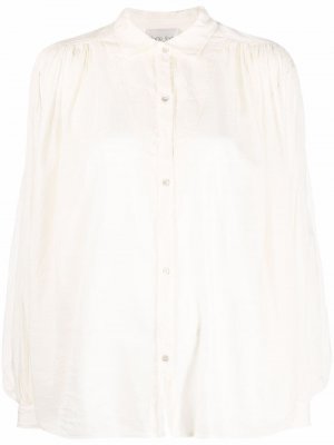 Блузка из смесового шелка с длинными рукавами Forte. Цвет: бежевый