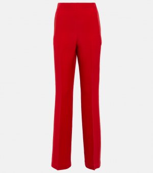 Широкие брюки из смесовой шерсти ROLAND MOURET, красный Mouret
