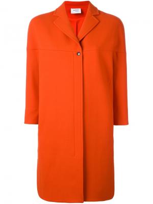 Однобортное пальто Akris Punto. Цвет: красный