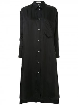 Атласное платье миди Tomorrowland. Цвет: черный