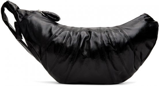 Черная большая сумка для круассанов , цвет Black Lemaire