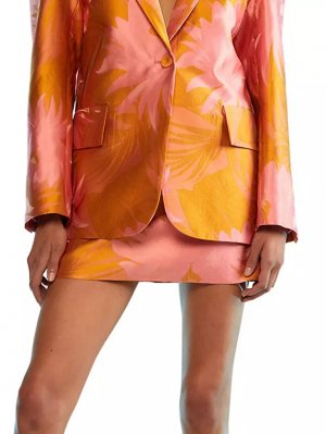 Жаккардовая мини-юбка Harper с цветочным принтом , цвет sorbet Cynthia Rowley