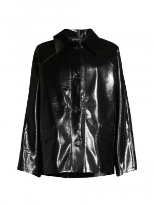 Оригинальное модное лаковое пальто , черный Kassl