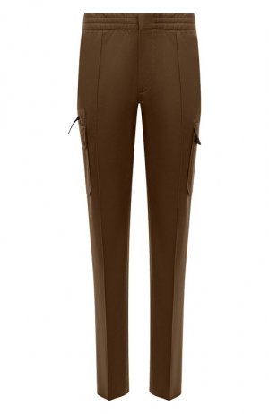 Хлопковые брюки-карго Zegna. Цвет: коричневый
