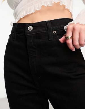 Черные джинсы прямого кроя в стиле 90-х Curve Love Abercrombie & Fitch