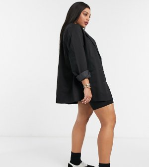Черный oversized-блейзер в винтажном стиле COLLUSION Plus-Черный цвет