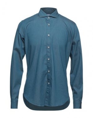 Джинсовая рубашка MCR. Цвет: синий
