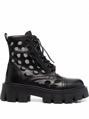 Spotted leather ankle boots Premiata. Цвет: черный
