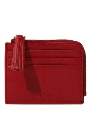 Кожаный футляр для кредитных карт Coccinelle. Цвет: красный