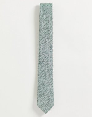 Однотонный галстук -Зеленый цвет French Connection