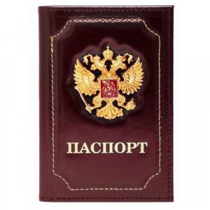 Обложка для паспорта, красный Forte. Цвет: красный/бордовый