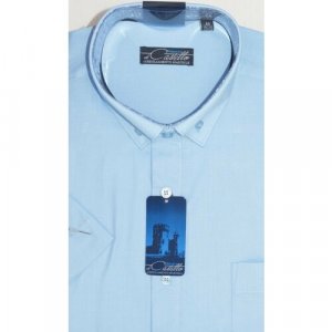 Рубашка , размер 50RU/L/178-186/41 ворот, голубой Maestro. Цвет: голубой