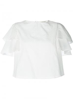 Ruffled sleeve blouse Daniele Carlotta. Цвет: белый