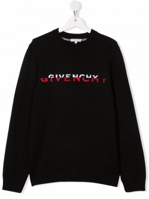 Джемпер с логотипом Givenchy Kids. Цвет: черный