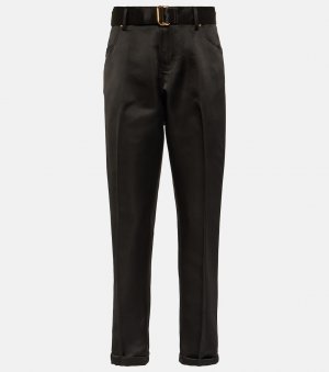 Шелковые брюки прямого кроя , черный Tom Ford