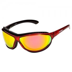 Спортивные очки Tierra de fuego красные / зеркально-красные линзы OCEAN. Цвет: красный