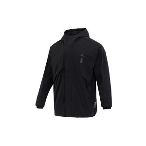 Essential Fleece-Lined Hooded Jacket Men Outerwear Black IK7681 Adidas