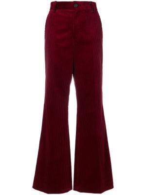 Расклешенные вельветовые брюки Marc Jacobs. Цвет: красный