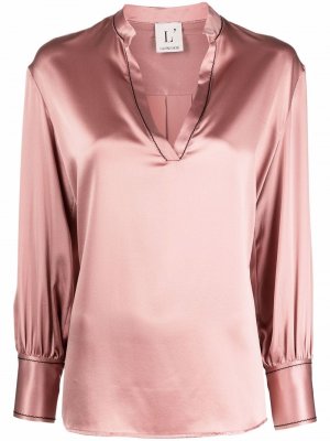 LAutre Chose шелковая блузка с круглым вырезом L'Autre. Цвет: розовый