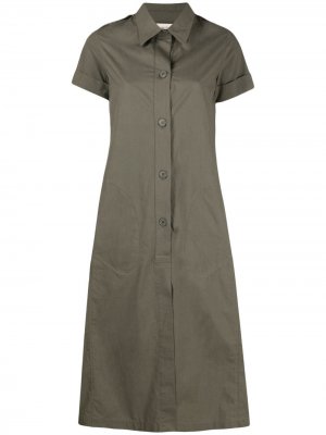 Платье-рубашка с короткими рукавами Gentry Portofino. Цвет: зеленый