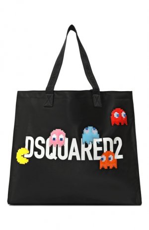 Текстильная сумка-шопер x PAC-MAN™ Dsquared2. Цвет: чёрный