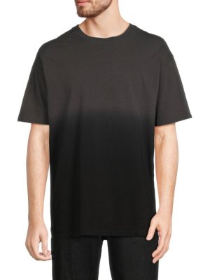 Свободная футболка из органического хлопка с эффектом омбре Zanerobe, цвет Black Grey ZANEROBE