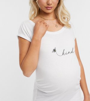 Белая футболка с надписью bee kind -Белый New Look Maternity