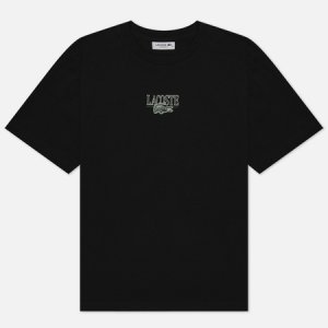 Женская футболка Print Cotton Jersey Lacoste. Цвет: чёрный