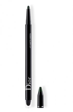 Водостойкая подводка для глаз show 24H Stylo, 471 Матовый зеленый Dior. Цвет: бесцветный