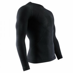 Термобелье верх Apani® 4.0 Merino Shirt Round Neck LG SL Men, размер M, черный X-bionic. Цвет: черный