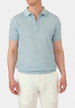 Рубашка-поло ZIP STRUCTURED , цвет bleached blue Oscar Jacobson