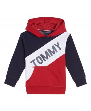 Трехцветный пуловер с капюшоном для мальчиков малышей Tommy Hilfiger