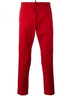 Классические брюки чинос Dsquared2. Цвет: красный