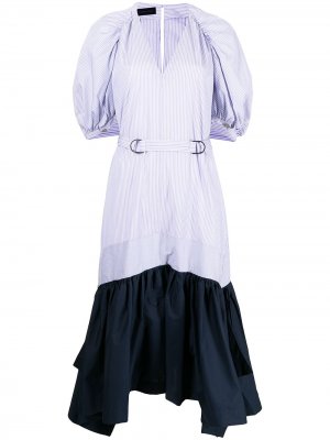 Платье в стиле колор-блок Eudon Choi. Цвет: фиолетовый