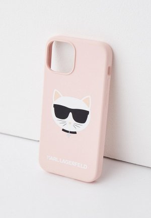 Чехол для iPhone Karl Lagerfeld 13 mini, Liquid silicone Choupette Pink. Цвет: розовый