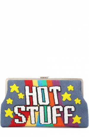Клатч Hot Stuff с вышивкой бисером Sarah’s Bag. Цвет: разноцветный