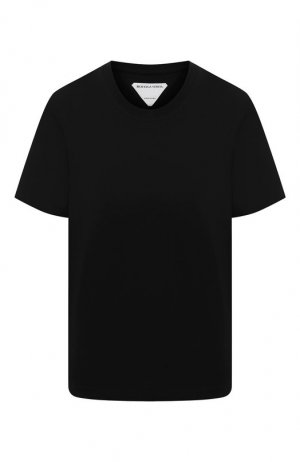 Хлопковая футболка Bottega Veneta. Цвет: чёрный